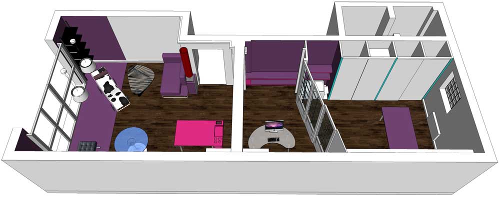Vue 3D de l'agence &agrave; Asni&egrave;res